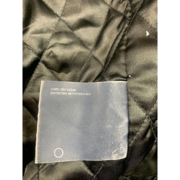 Nautica Black Wool Blend Peacoat Coat Jacket Mens Size Medium Quilted Lining - Picture 4 of 10